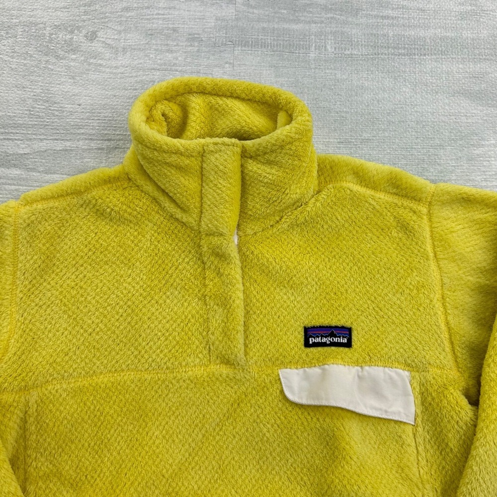 Patagonia Re-Tool Snap-T Jacket Womens Small Yellow Synchilla STY25442SP14 - Picture 2 of 8